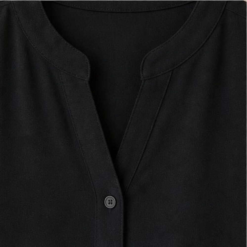 Black Button Blouse - Picture 4 of 6